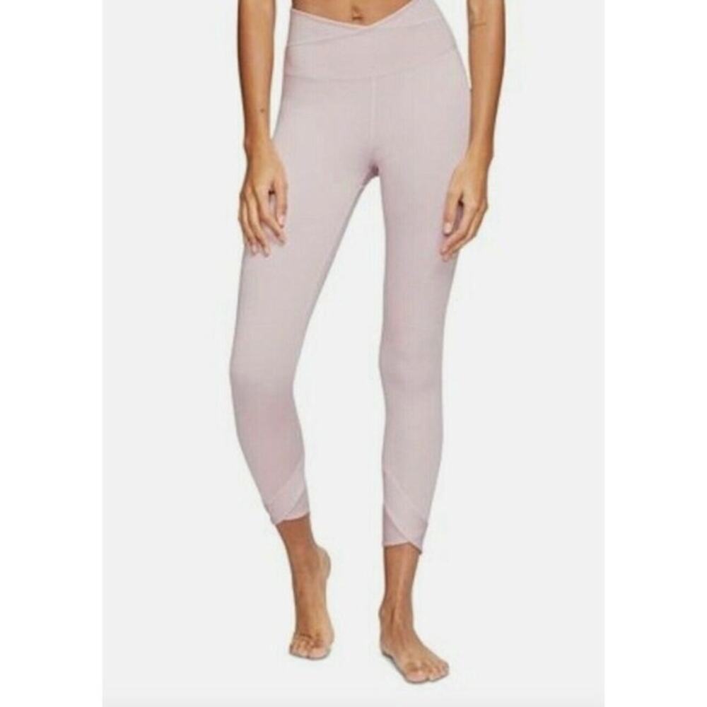Nike Yoga Wrap Dri Fit 7/8 Pink Tights Activewear Size XS